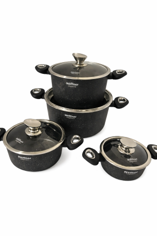 Przejdź do produktu Zestaw garnków Hoffner 8 el HF-1662 Czarny