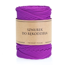 Sznurek POLIESTROWY Płaski do rękodzieła makramy Fioletowy 5mm 100m