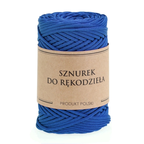 Przejdź do produktu Sznurek POLIESTROWY Płaski do rękodzieła makramy Niebieski 3mm 100m