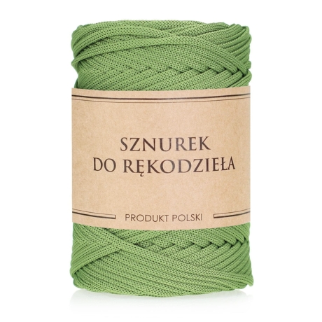 Przejdź do produktu Sznurek POLIESTROWY Płaski do rękodzieła makramy PISTACJOWY 5mm 100m