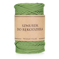 Sznurek POLIESTROWY Płaski do rękodzieła makramy PISTACJOWY 3mm 100m