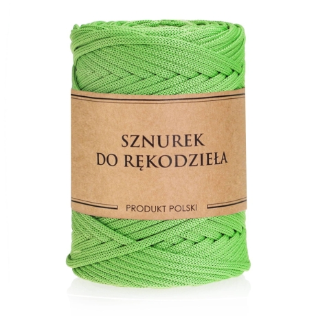Przejdź do produktu Sznurek POLIESTROWY Płaski do rękodzieła makramy ZIELONY 5mm 100m