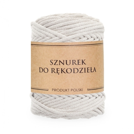 Przejdź do produktu Sznurek do rękodzieła makramy z rdzeniem Biały 5mm 100m