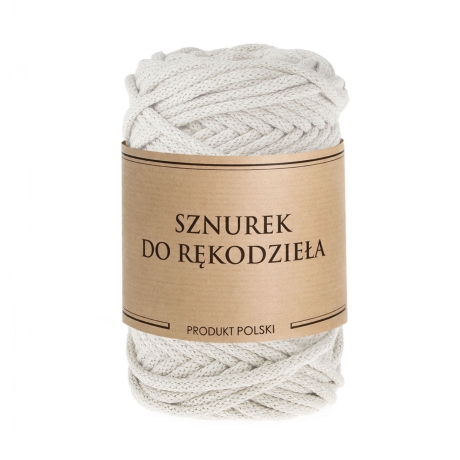 Przejdź do produktu Sznurek do rękodzieła makramy z rdzeniem Biały 5mm 50m