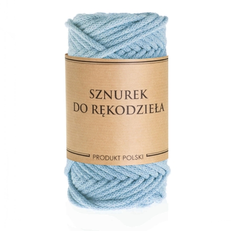 Przejdź do produktu Sznurek do rękodzieła makramy z rdzeniem Błękitny 3mm 50m