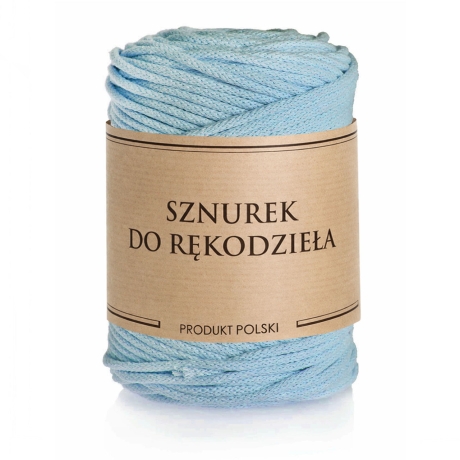 Przejdź do produktu Sznurek do rękodzieła makramy z rdzeniem Błękitny 5mm 100m
