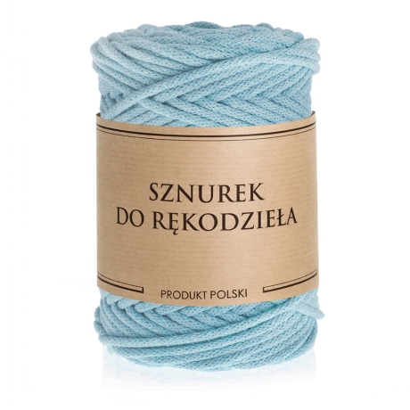 Przejdź do produktu Sznurek do rękodzieła makramy z rdzeniem Błękitny 3mm 100m 