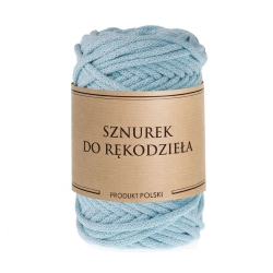 Sznurek do rękodzieła makramy z rdzeniem Błękitny 5mm 50m