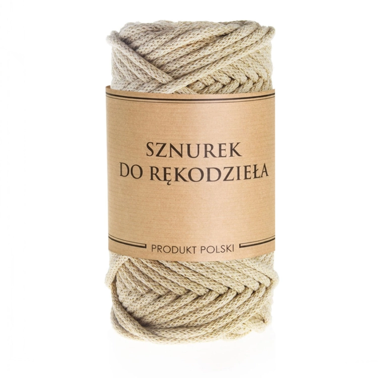 Sznurek do rękodzieła makramy z rdzeniem Cappuccino 3mm 50m