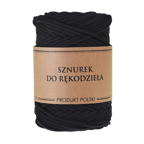 Przejdź do produktu Sznurek do rękodzieła makramy z rdzeniem Czarny 3mm 100m