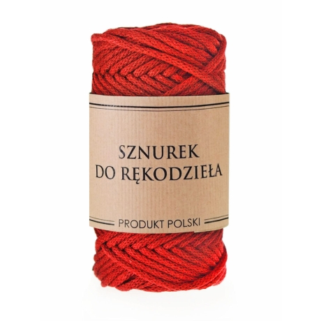 Przejdź do produktu Sznurek do rękodzieła makramy z rdzeniem Czerwony 3mm 50m