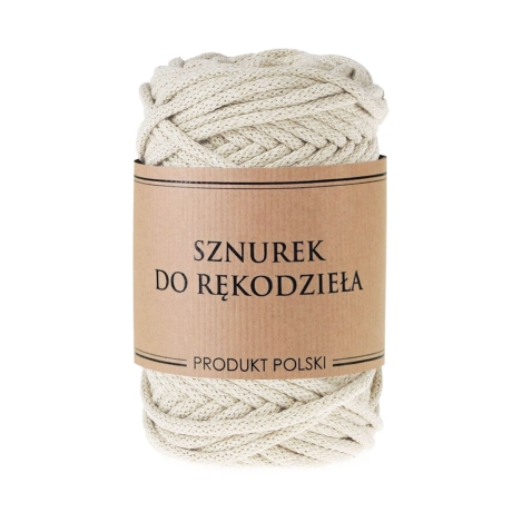 Przejdź do produktu Sznurek do rękodzieła makramy z rdzeniem Ecru / Kremowy 5mm 50m