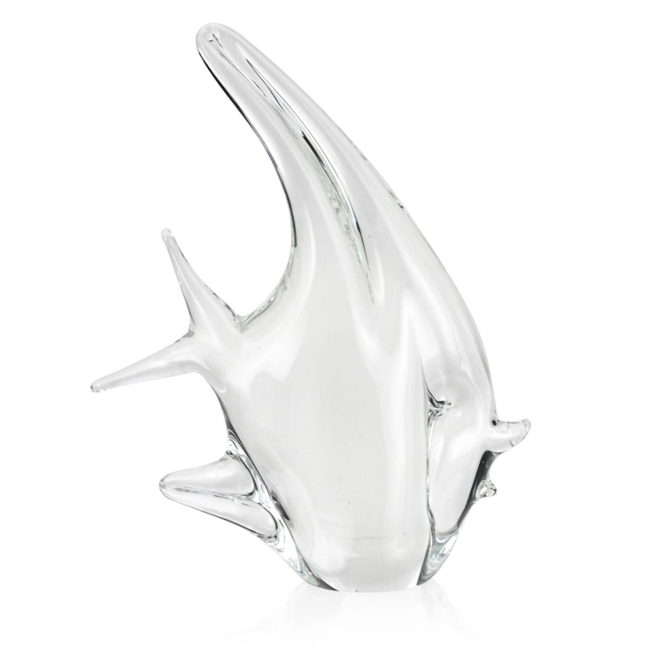 Szklana ryba rzeźba figurka SKALAR 23cm - bezbarwny | HUTA SABINA
