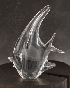 Szklana ryba rzeźba figurka SKALAR 23cm - bezbarwny | HUTA SABINA