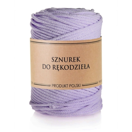 Przejdź do produktu Sznurek do rękodzieła makramy z rdzeniem Lawenda jasna 5mm 100m