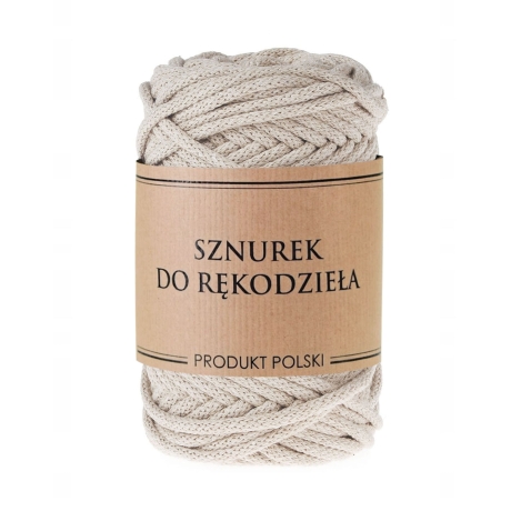 Przejdź do produktu Sznurek do rękodzieła makramy z rdzeniem Lniany 5mm 50m