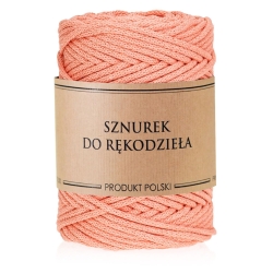 Sznurek do rękodzieła makramy z rdzeniem Łososiowy 3mm 100m