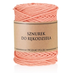 Sznurek do rękodzieła makramy z rdzeniem Łososiowy 5mm 100m