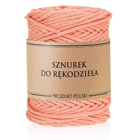 Przejdź do produktu Sznurek do rękodzieła makramy z rdzeniem Łososiowy 5mm 100m