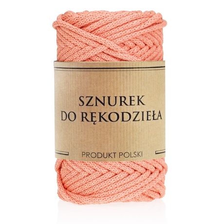 Przejdź do produktu Sznurek do rękodzieła makramy z rdzeniem Łososiowy 5mm 50m