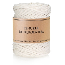 Sznurek do rękodzieła makramy z rdzeniem Naturalny 5mm 100m