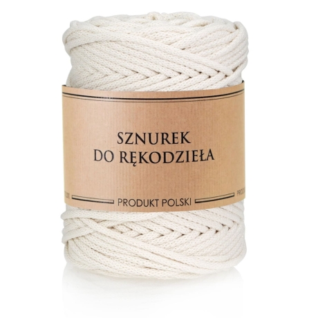 Przejdź do produktu Sznurek do rękodzieła makramy z rdzeniem Naturalny 5mm 100m