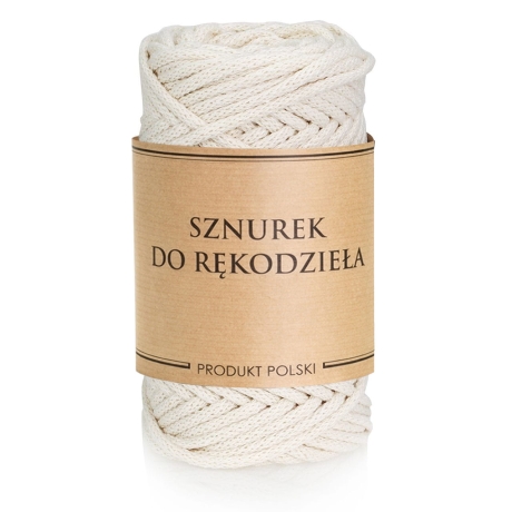 Przejdź do produktu Sznurek do rękodzieła makramy z rdzeniem Naturalny 5mm 50m 