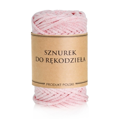 Przejdź do produktu Sznurek do rękodzieła makramy z rdzeniem Pastelowy róż 5mm 50m