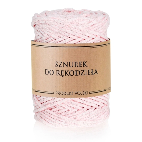 Przejdź do produktu Sznurek do rękodzieła makramy z rdzeniem Pastelowy róż 3mm 100m