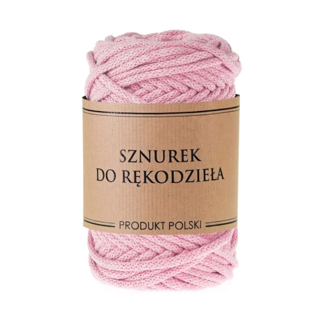 Przejdź do produktu Sznurek do rękodzieła makramy z rdzeniem pudrowy róż 5mm 50m
