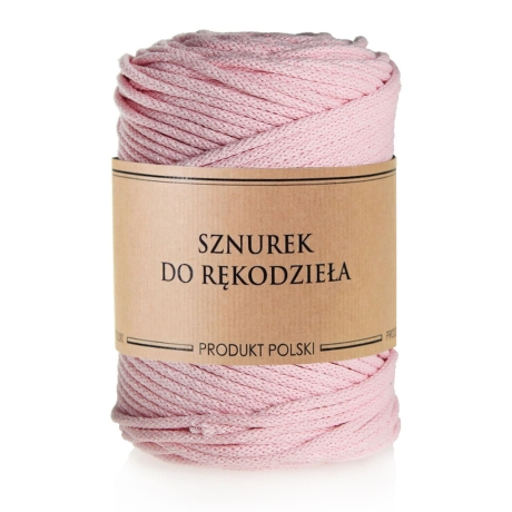 Przejdź do produktu Sznurek do rękodzieła makramy z rdzeniem pudrowy róż 5mm 100m