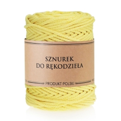 Sznurek do rękodzieła makramy z rdzeniem Żółty 5mm 100m
