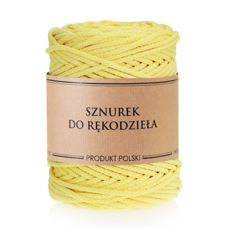 Przejdź do produktu Sznurek do rękodzieła makramy z rdzeniem Żółty 5mm 100m