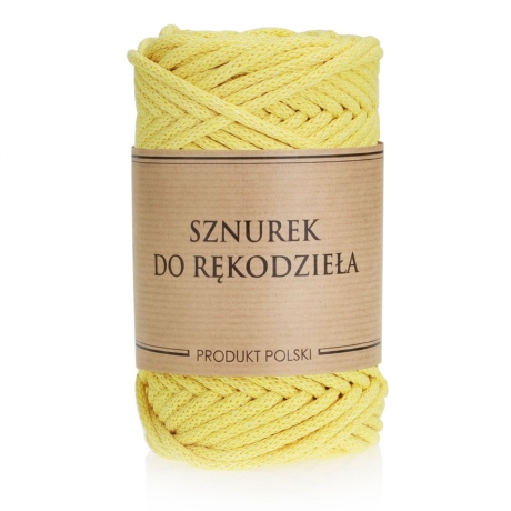 Przejdź do produktu Sznurek do rękodzieła makramy z rdzeniem Żółty 5mm 50m