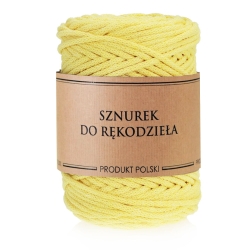 Sznurek do rękodzieła makramy z rdzeniem Żółty 3mm 100m