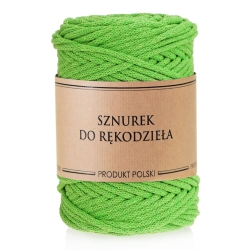 Sznurek do rękodzieła makramy z rdzeniem Zielony 3mm 100m
