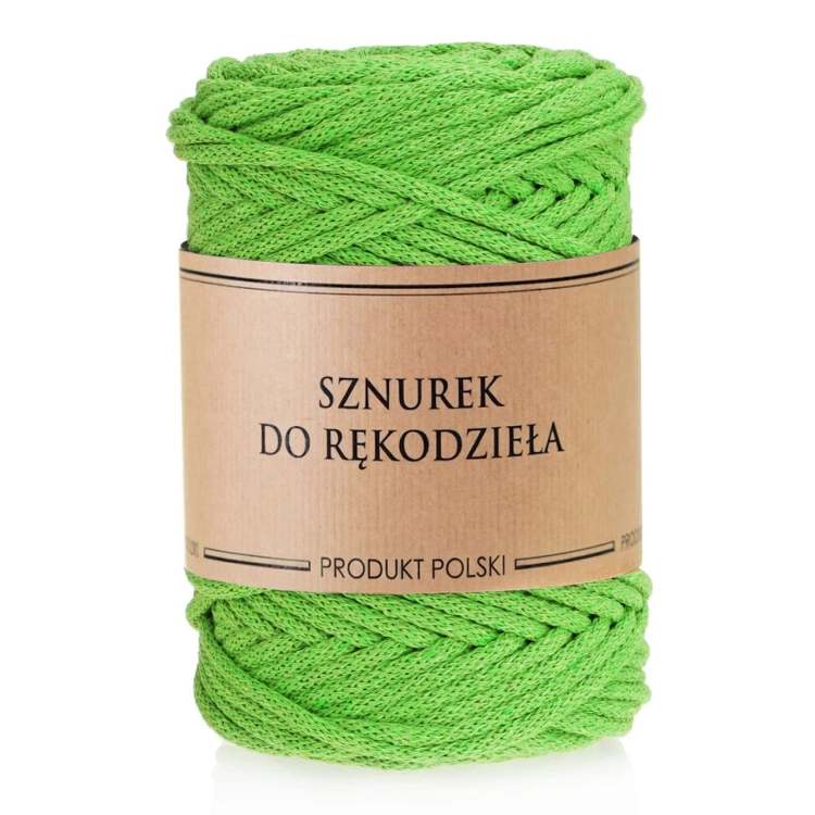 Sznurek do rękodzieła makramy z rdzeniem Zielony 3mm 100m