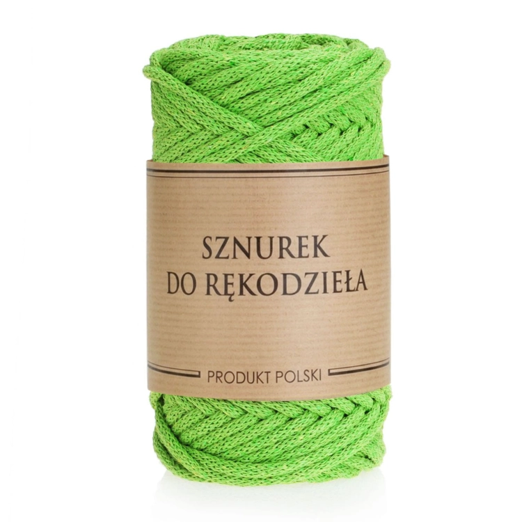 Sznurek do rękodzieła makramy z rdzeniem Zielony 3mm 50m
