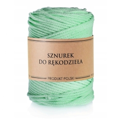 Sznurek do rękodzieła makramy z rdzeniem Miętowy 5mm 100m