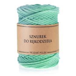 Sznurek do rękodzieła makramy z rdzeniem Mięta 3mm 100m