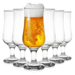 Kieliszki koktajlowe szklanki na nóżce pokale do piwa drinków 340ml | 6 szt.