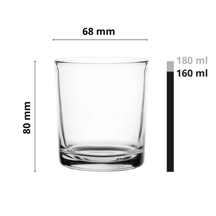 Małe szklanki soft drink do soku, wody, drinków 160ml | 6 szt.