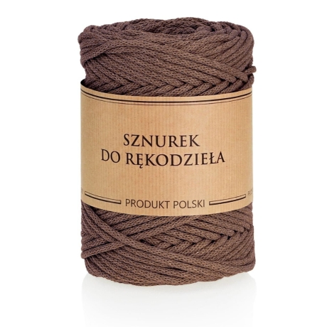Przejdź do produktu Sznurek do rękodzieła makramy z rdzeniem Brązowy 3mm 100m