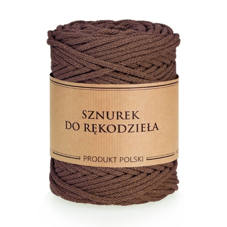 Przejdź do produktu Sznurek do rękodzieła makramy z rdzeniem Brązowy 5mm 100m