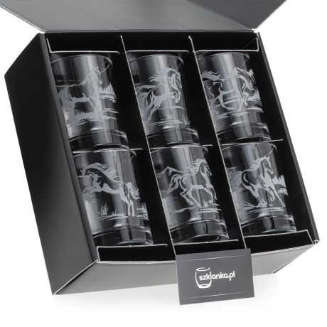 Przejdź do produktu Szklanki do whisky Konie (NOVA) 350 ml | 6 szt. w pudełku Szklanka.pl