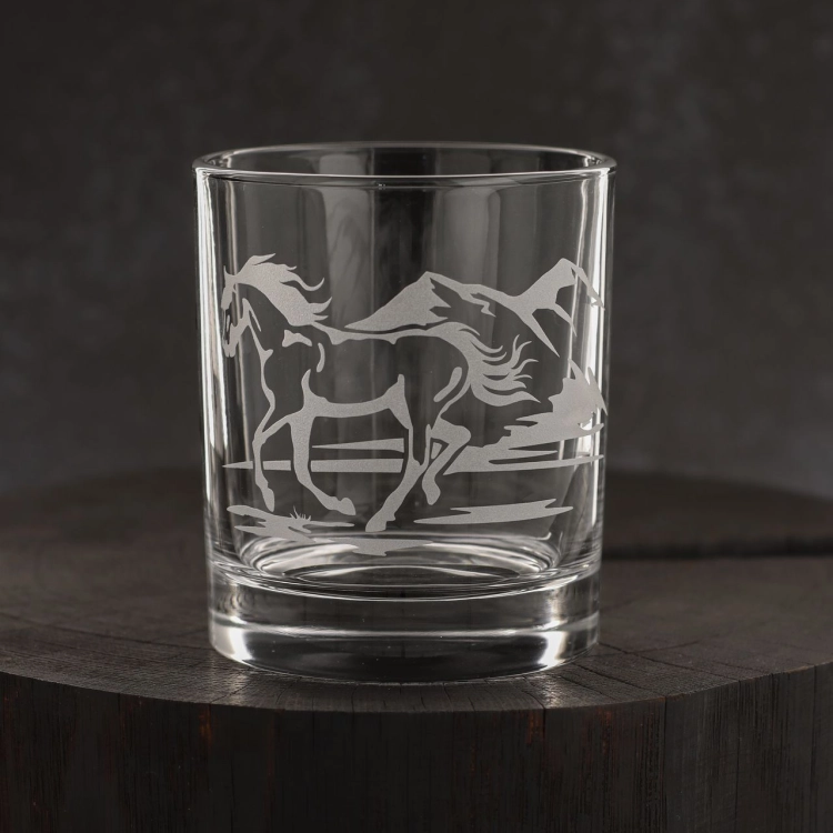 Szklanki do whisky Konie (NOVA) 350 ml | 6 szt. w pudełku Szklanka.pl