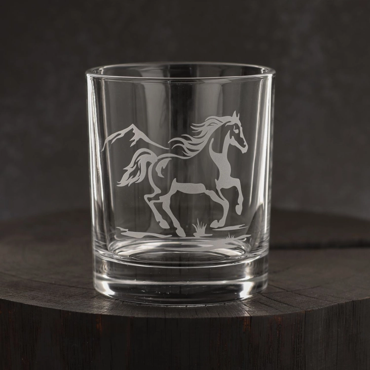 Szklanki do whisky Konie (NOVA) 350 ml | 6 szt. w pudełku Szklanka.pl