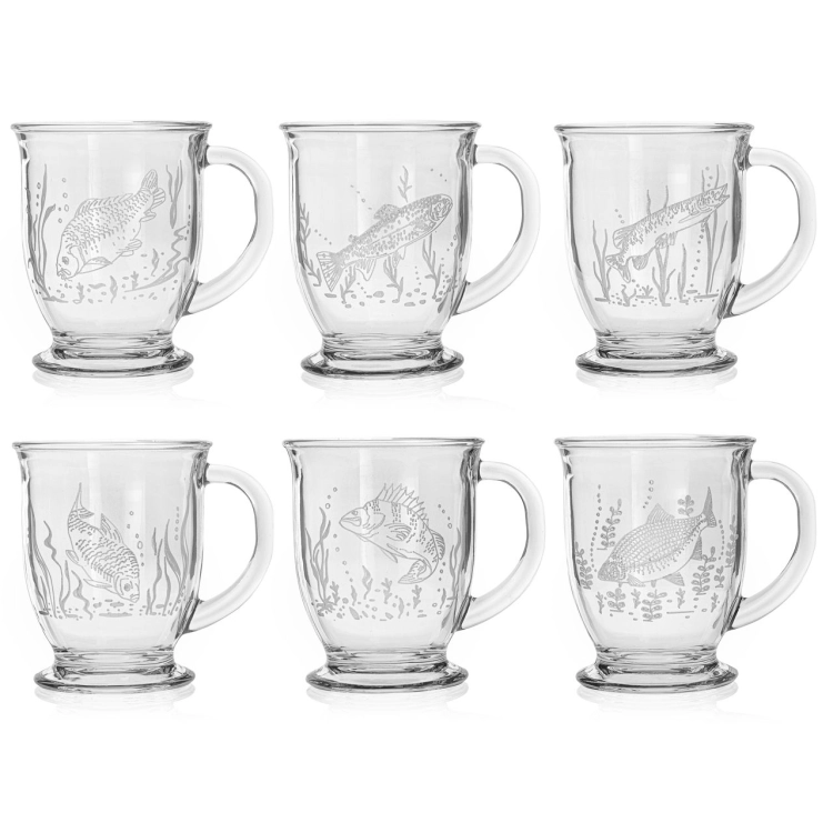 Wędkarskie kubki do kawy, herbaty, wody, soku XXL 400ml | 6szt. (KUBAS)