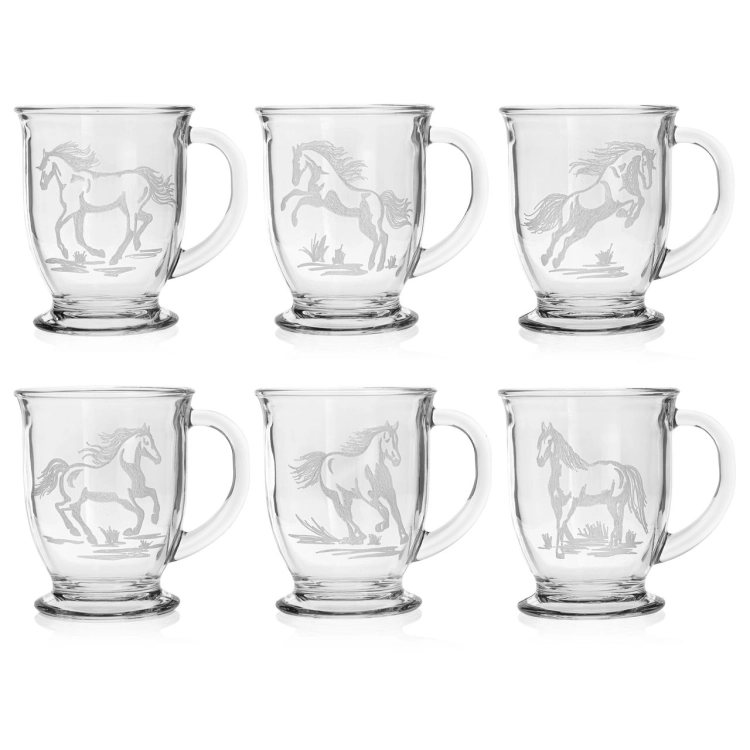 KONIE kubki do kawy, herbaty, wody, soku XXL 400ml | 6szt. (KUBAS)