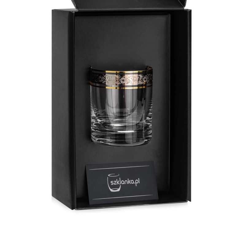 Ekskluzywna szklanka do whisky ZŁOTO PLATYNA (2) | 320ml | 1szt.